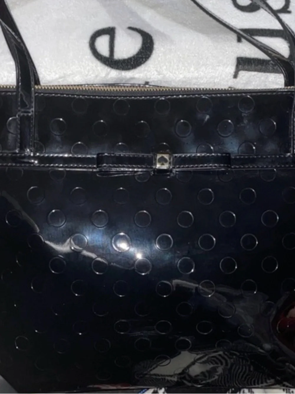 Kate Spade Black Patent Tote Bag - Elegant Everyday Carry